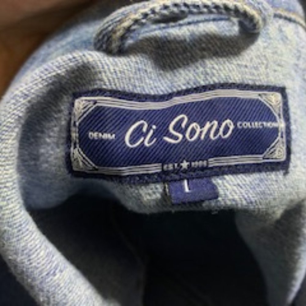 Distressed Denim Jacket- L - Picture 3 of 3